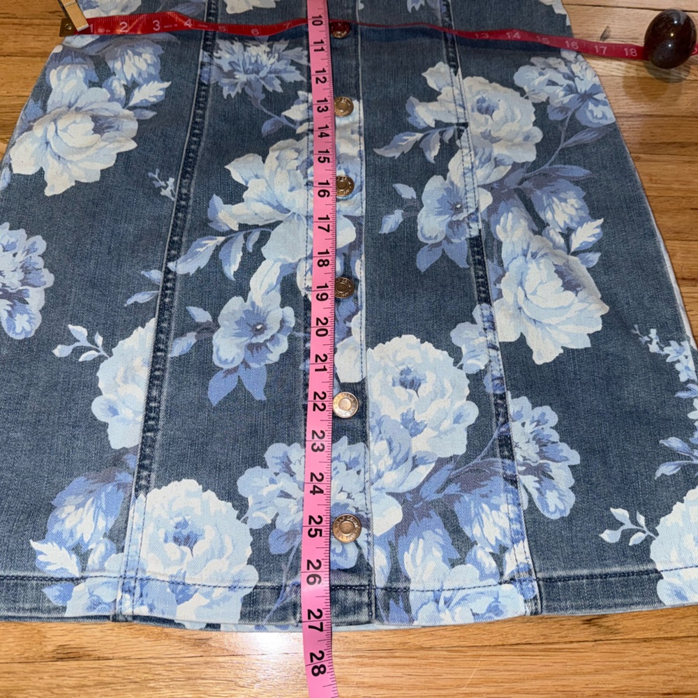 NWOT GAP DENIM MINI FLORAL DRESS small - Picture 4 of 6